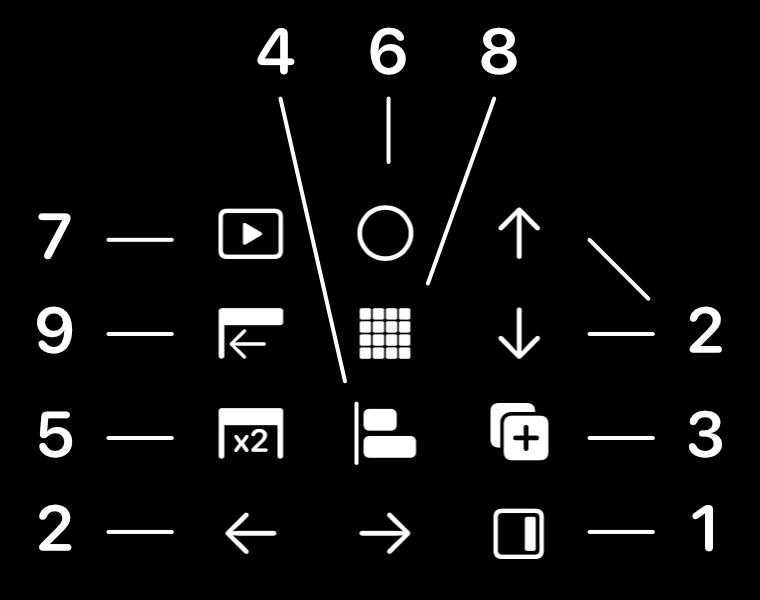 Tap Footer Bar in horizontal mode